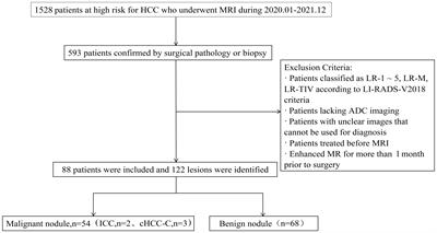 Liver Imaging Reporting and Data System (LI-RADS) v2018: differential diagnostic value of ADC values for benign and malignant nodules with moderate probability (LR-3)